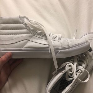 Old Skool White Vans High tops